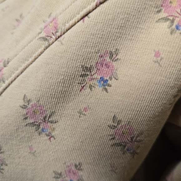 Ralph Lauren Floral Lace-Up Tan Blouse - Picture 4 of 8